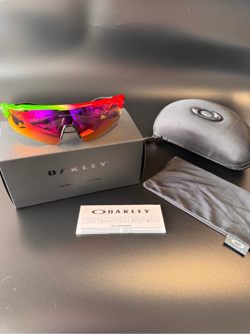 Oakley Sport Sunglasses with Red, Green and Purple Mirrored Lenses
